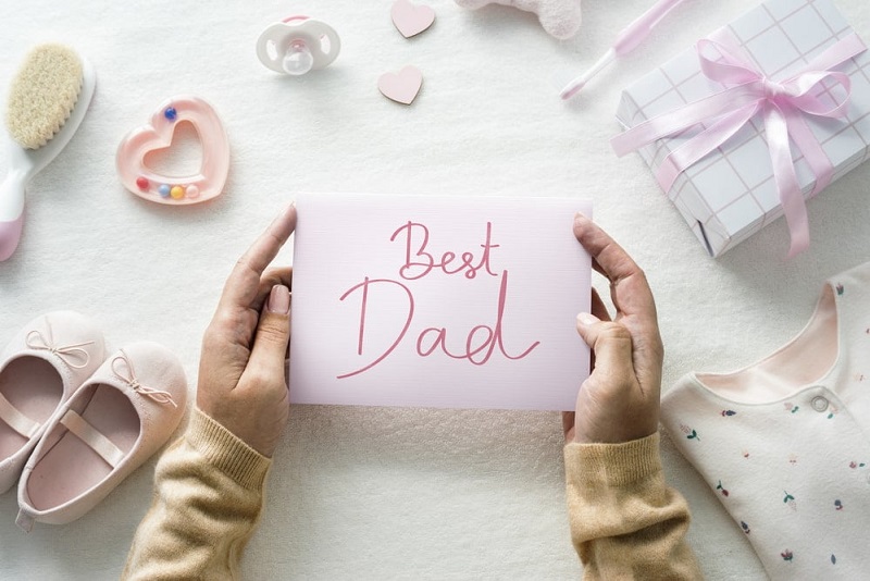 Babyparty-unter-dem-Motto-Best-Dad-Karte