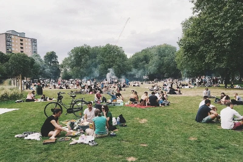 Leute-die-ein-Picknick-im-Park-haben