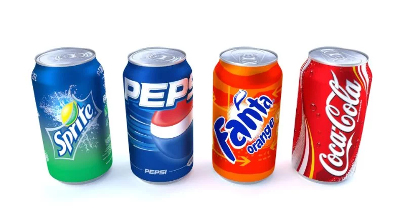 Coca-Cola und Pepsi Flaschen