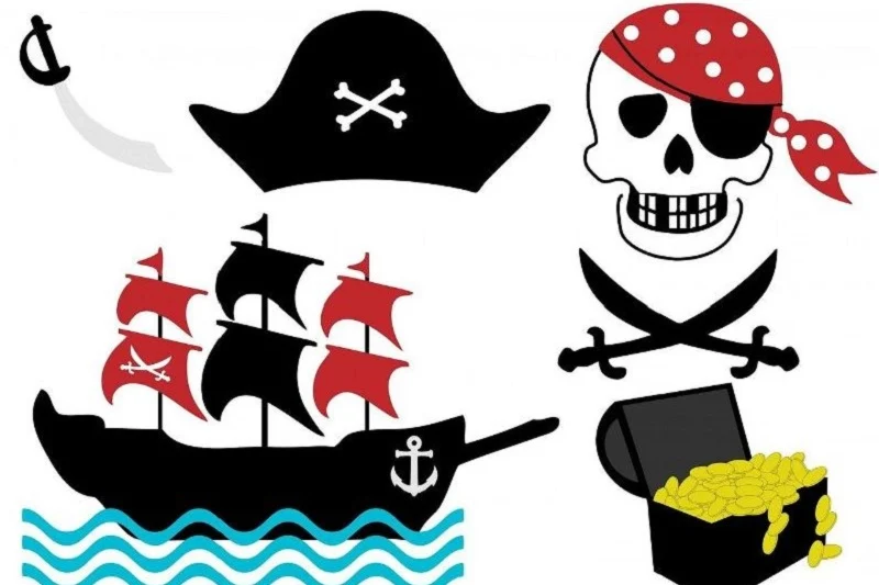 illustrierte-Piratenzeichen-und-symbole