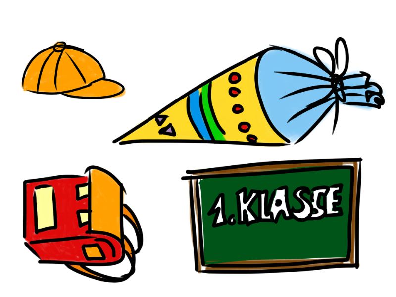 Zuckertüte - Ideen, Tipps und alles über das bunte Wunder Die-gesamte-notwendige-Ausrüstung-für-die-Einschulung