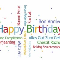 Alles Gute zum Geburtstag in vielen verschiedenen Sprachen