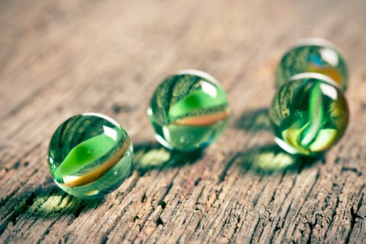 Areiknim Leucht-Murmeln Set - 40 Bunte Glaskugeln Für Marmorbahn & Deko