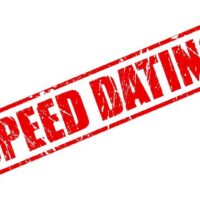 Speed Dating roter Stempeltext