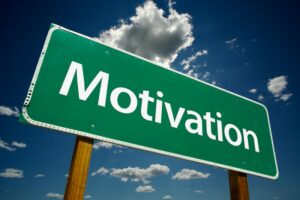 Motivation Straßenschild über Himmel