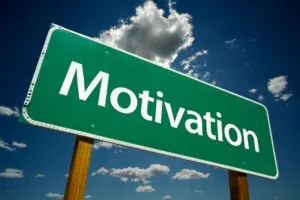 Motivation Straßenschild über Himmel
