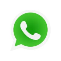 WhatsApp-Messenger-Logo. Mobilteil auf grünem Hintergrund