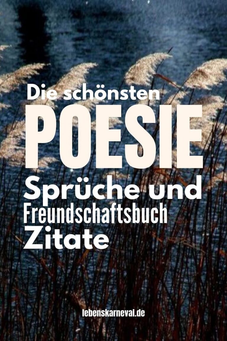 Die Schönsten Poesie Sprüche Und Freundschaftsbuch Zitate Lebens Karneval