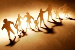 familie aus papier