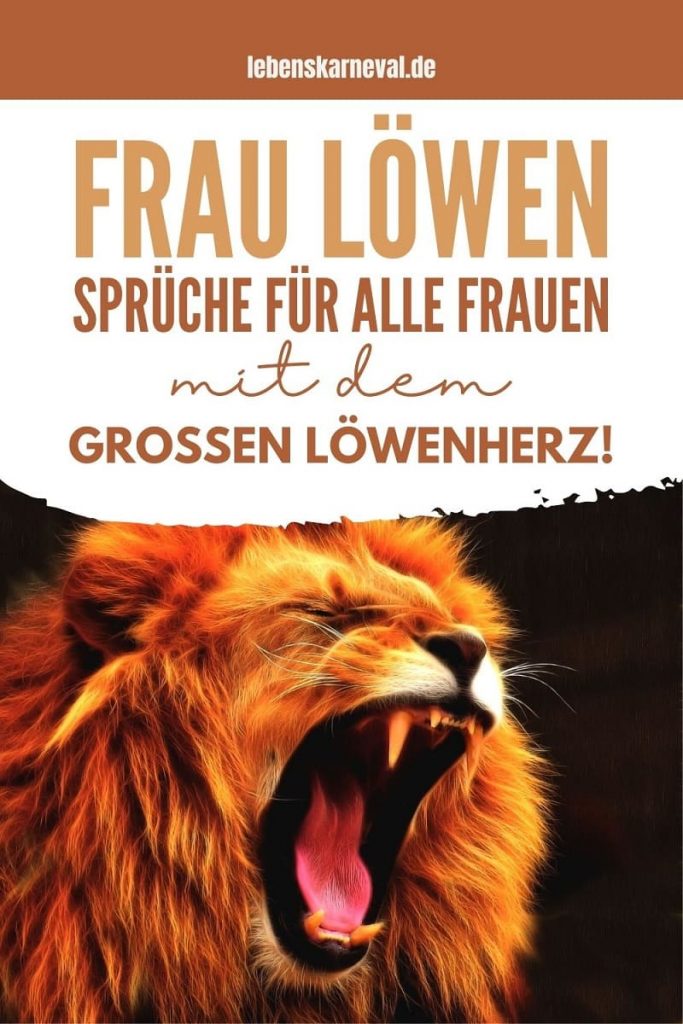 Frau Löwen Sprüche pin