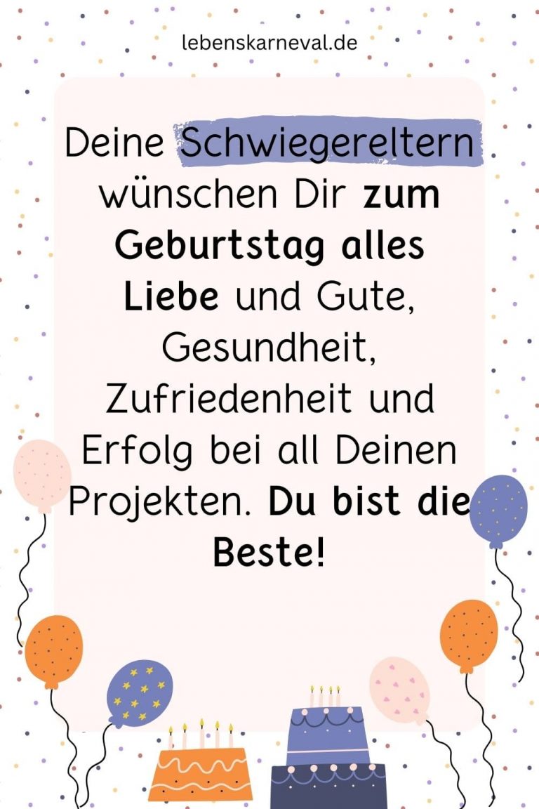 Geburtstagswünsche Schwiegertochter Liebevoll und Persönlich