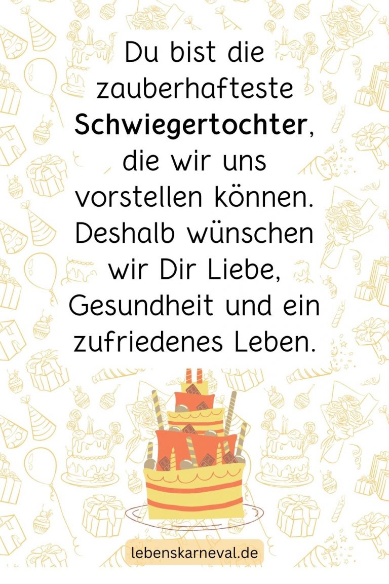 Geburtstagswünsche Schwiegertochter Liebevoll und Persönlich