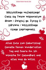 Geburtstagswünsche auf Polnisch mit deutscher Übersetzung