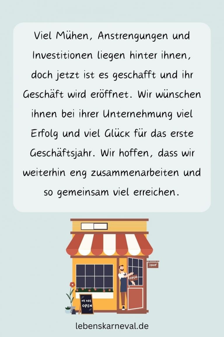 Glückwünsche Zur Geschäftseröffnung Viel Glück Zur Einweihung!